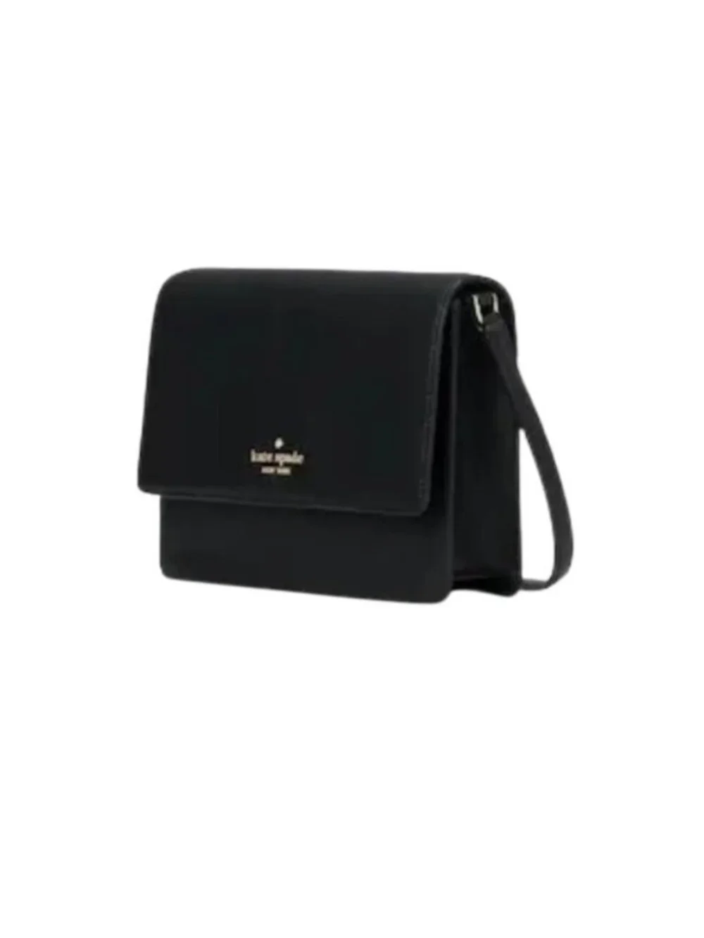 Kate Spade Kristi KB430 Black Refined Grain Leather Flap Crossbody NWT $369